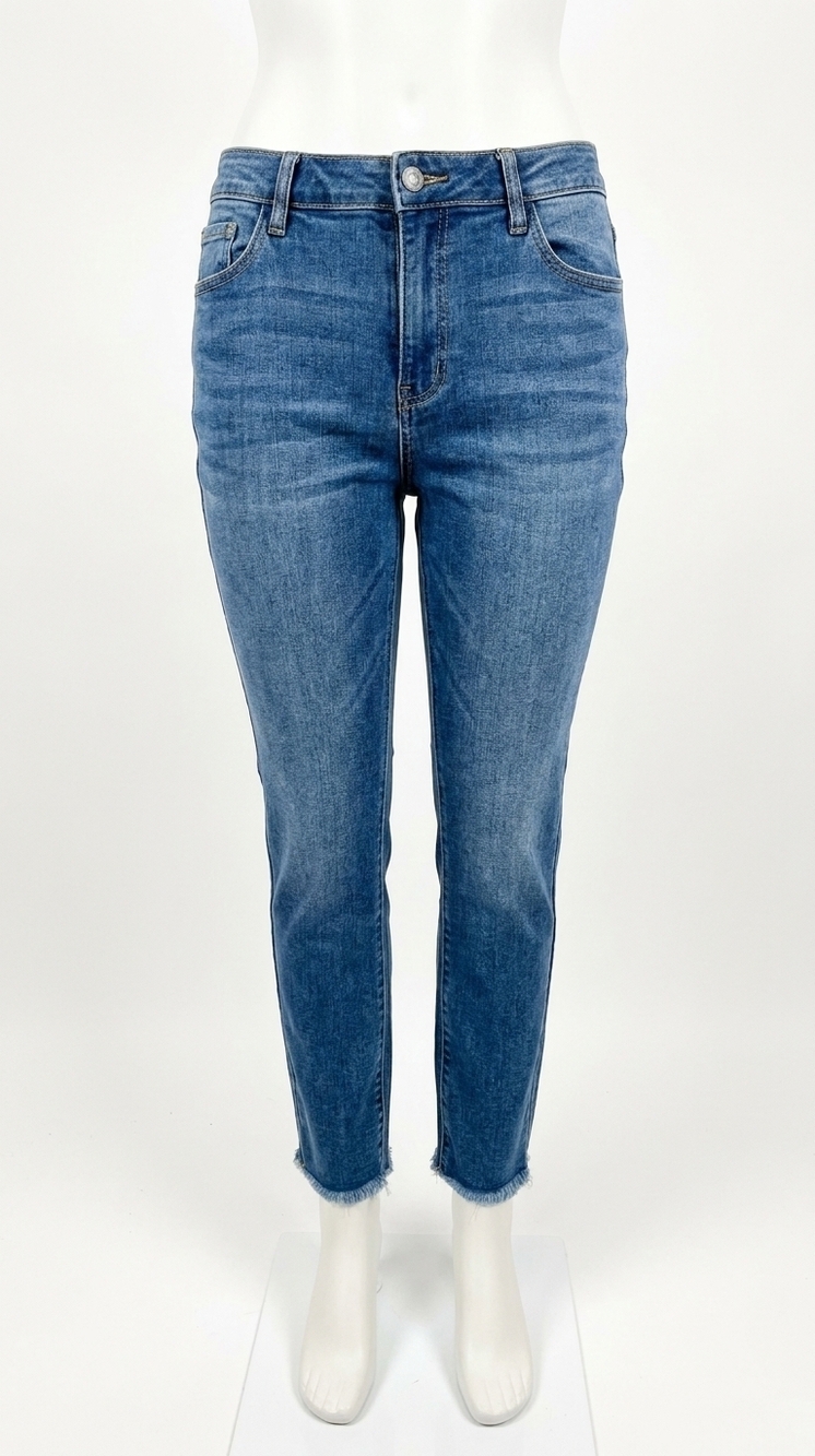 NEW DEMOCRACY cascade curvy straight leg jeans - plus in blue